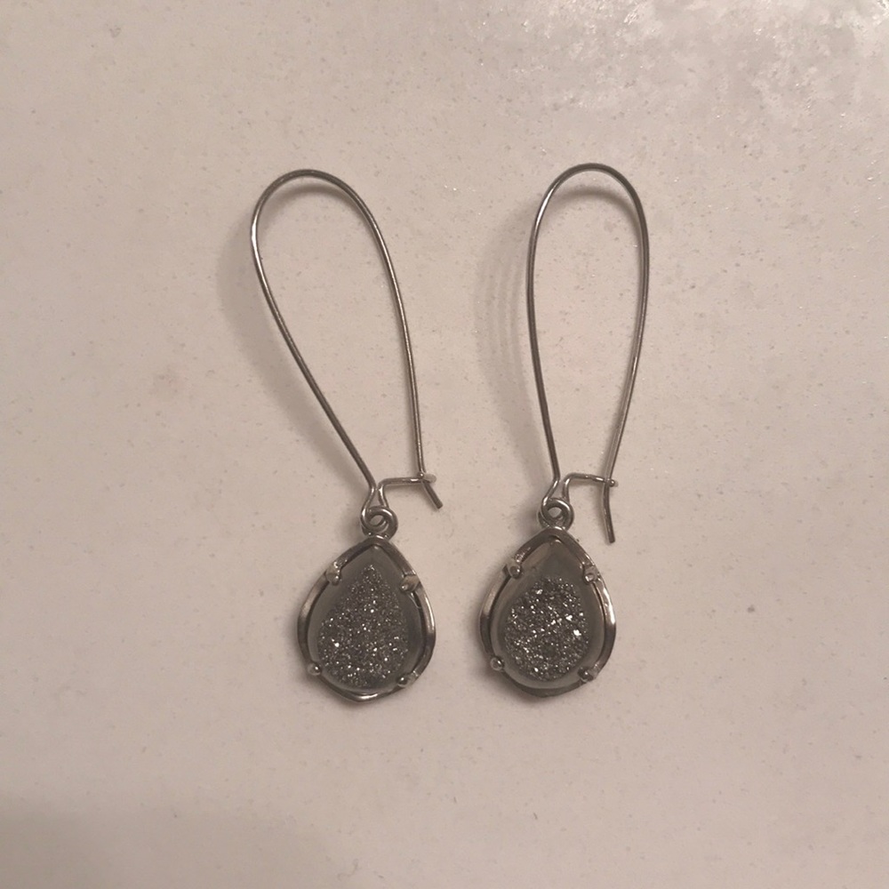 Druzy drop earrings
